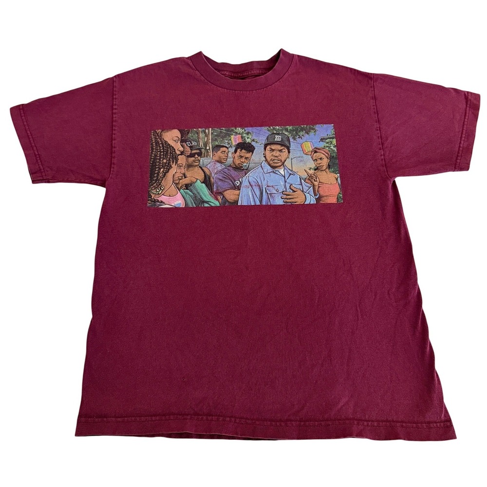 DGK Friday‎ Movie Graphic T-Shirt Mens Medium Burgundy Maroon Cotton Tee